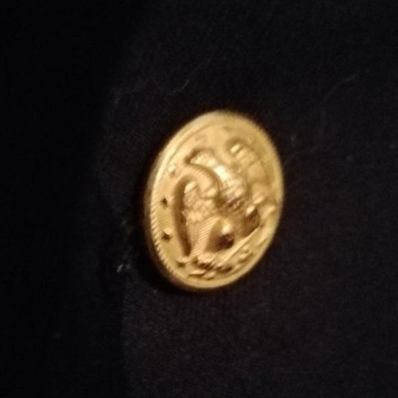 Vintage Sea Scout Double Breasted Wool Heavy Jacket (Port Indian) in Navy Blue - Picture 5 of 10